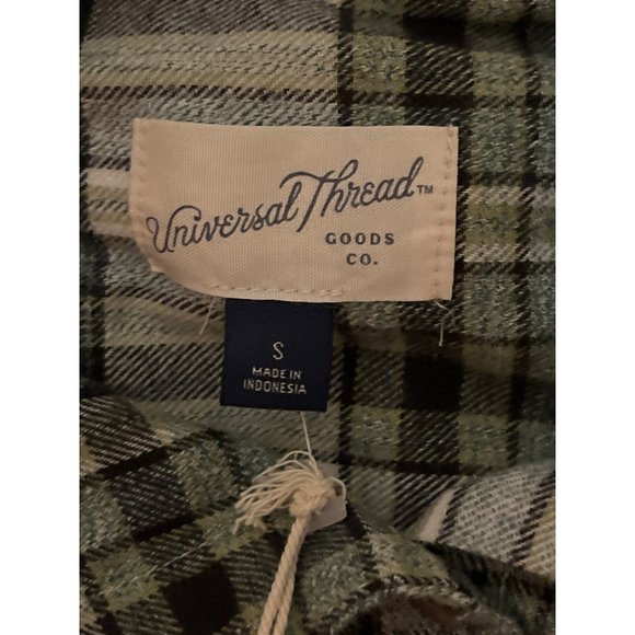 Women'S Long SLEEVE Flannel Button-Down Hirt - Univeral Thread Dark Plaid SIZE S - Picture 7 of 8